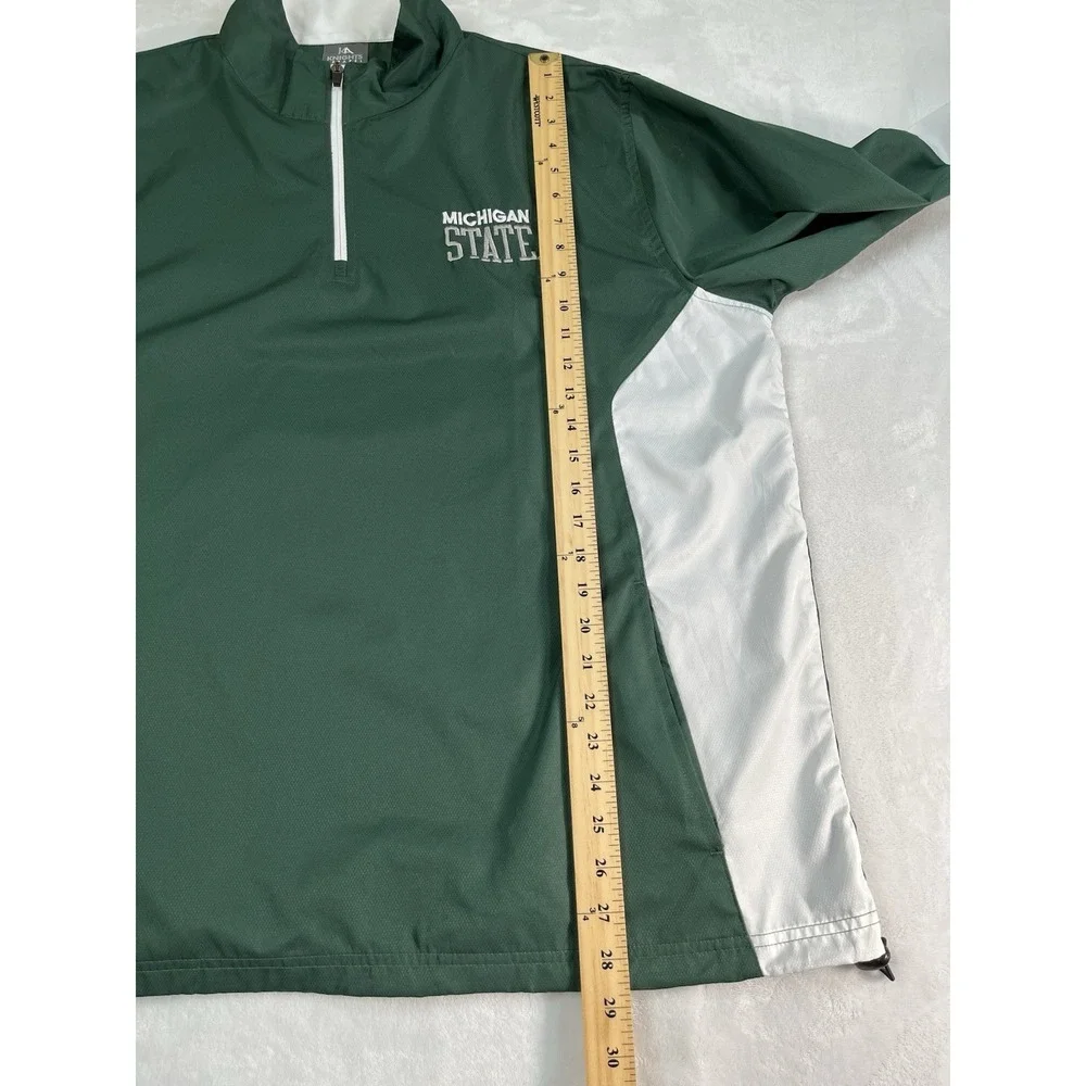 Michigan State Spartans‎ Mens L Windbreaker Pullover Quarter Zip Knights Apparel